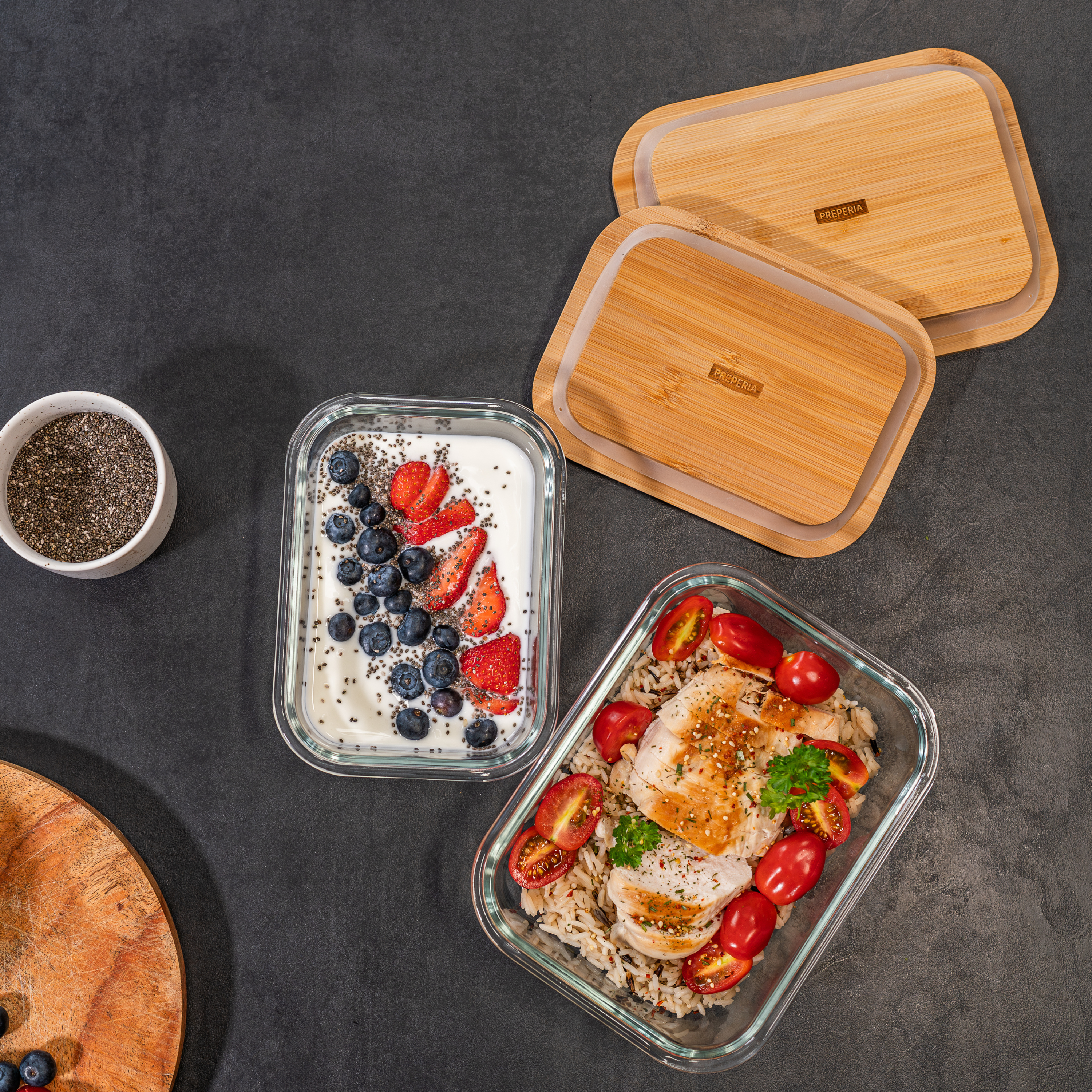 Set de 3 Cajas Meal Prep 370ml