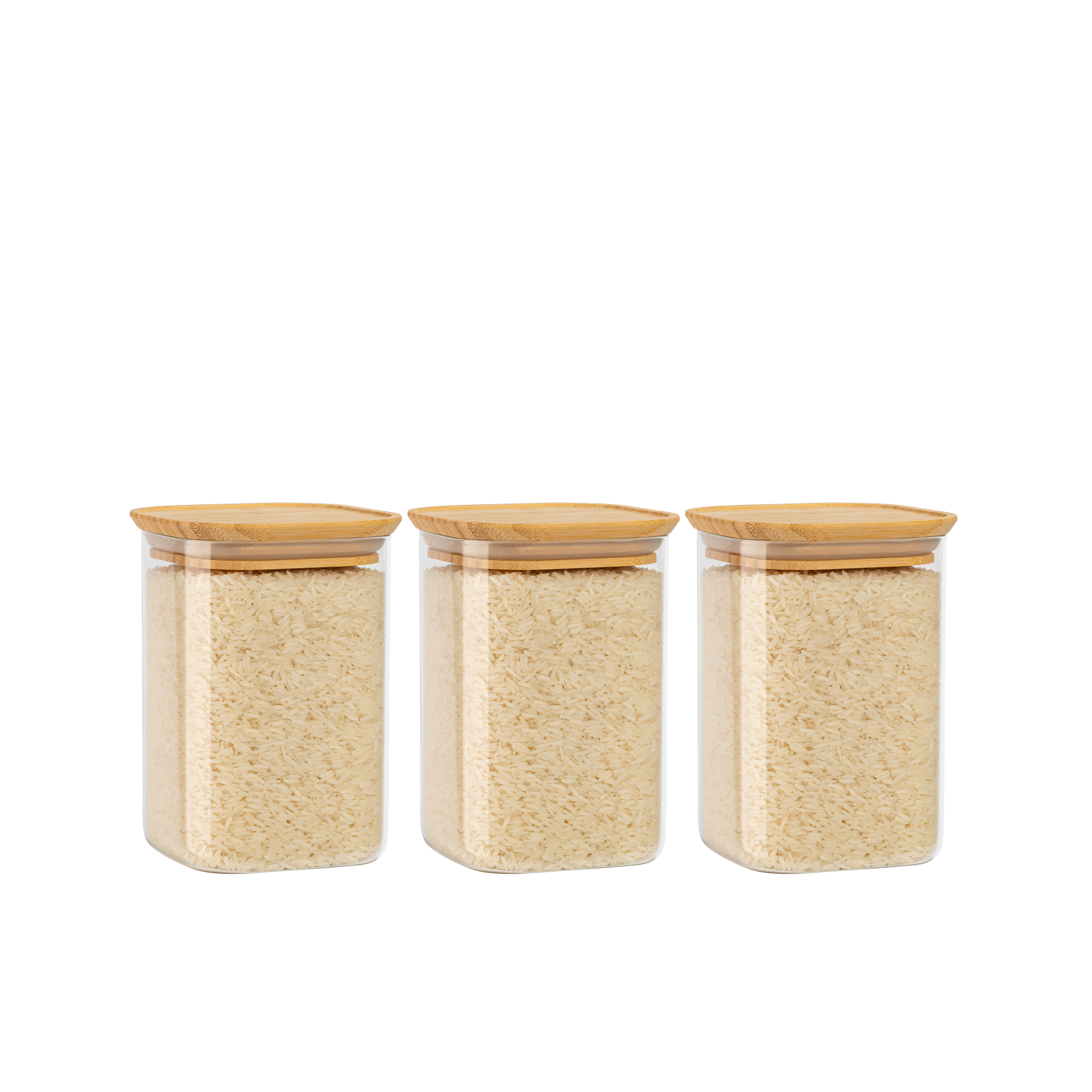 Storage jars set of 3 1100ml