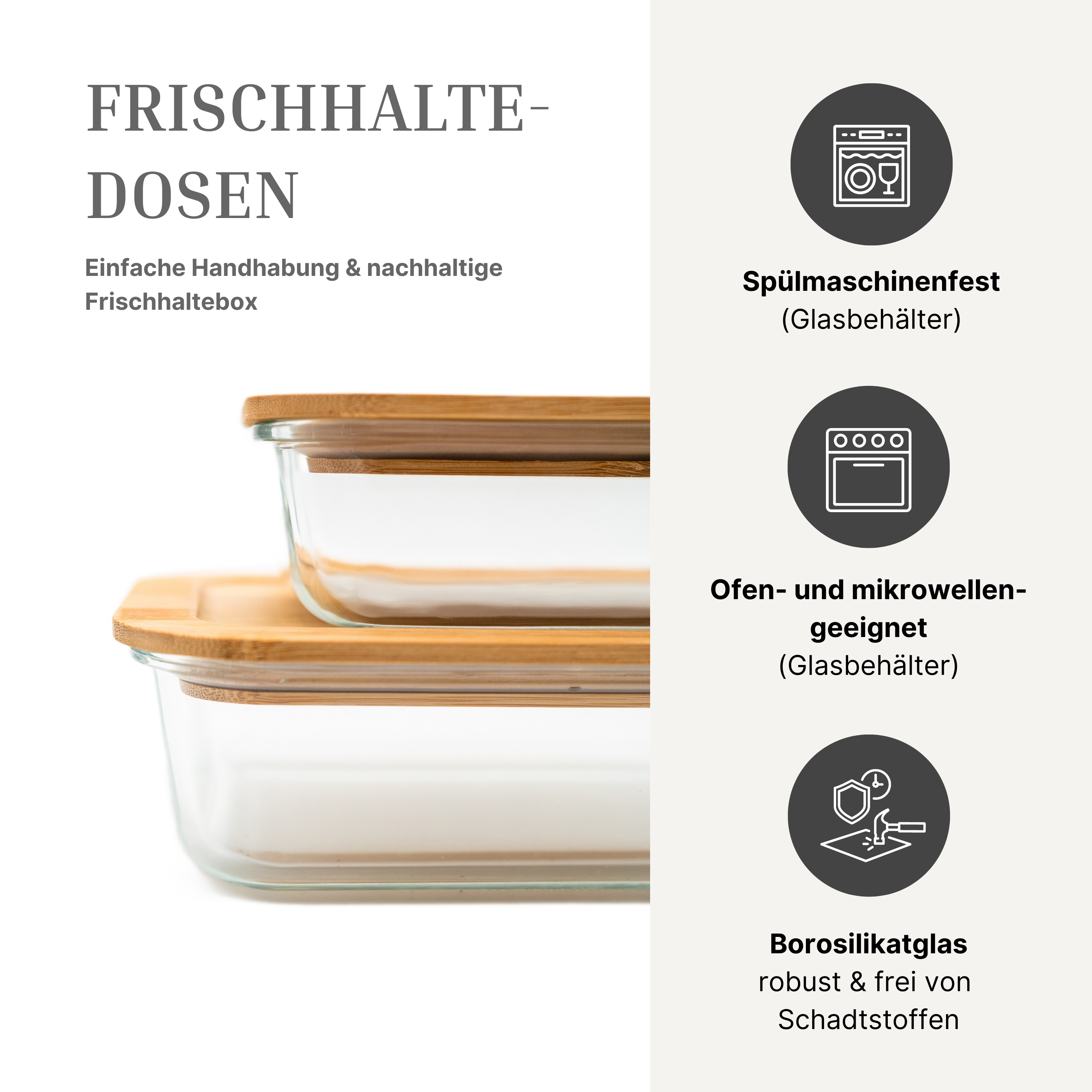 Boîtes Meal Prep, lot de 3, 1040 ml