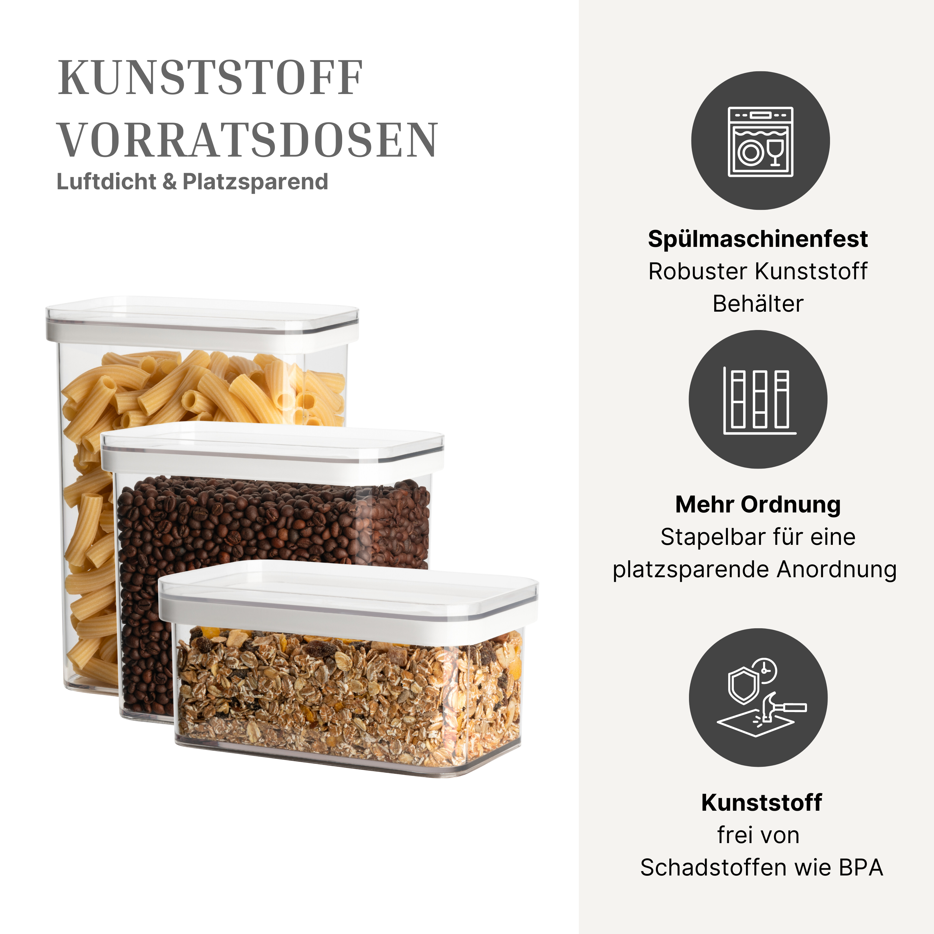 Vorratdose Kunststoff - 750ml